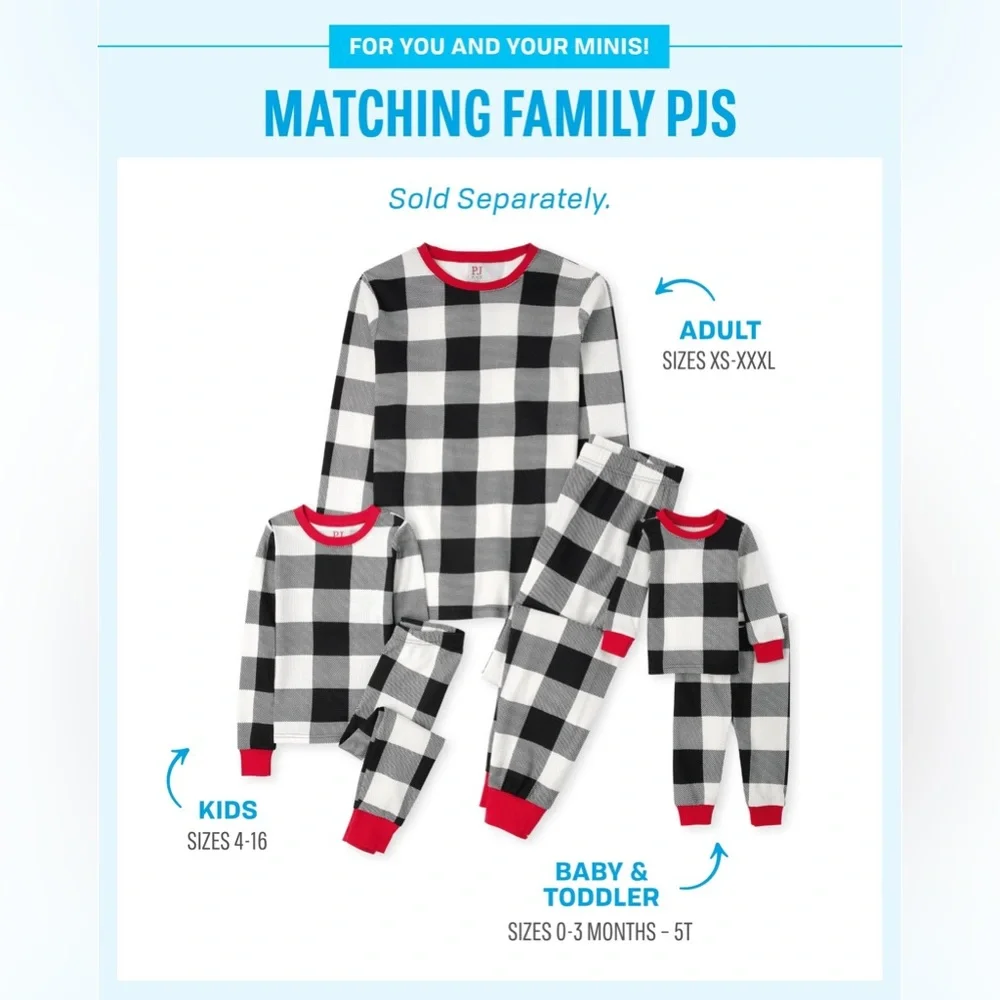 THE CHILDREN’S PLACE unisex kidsThermal Buffalo Plaid Snug Fit Cotton Pajamas